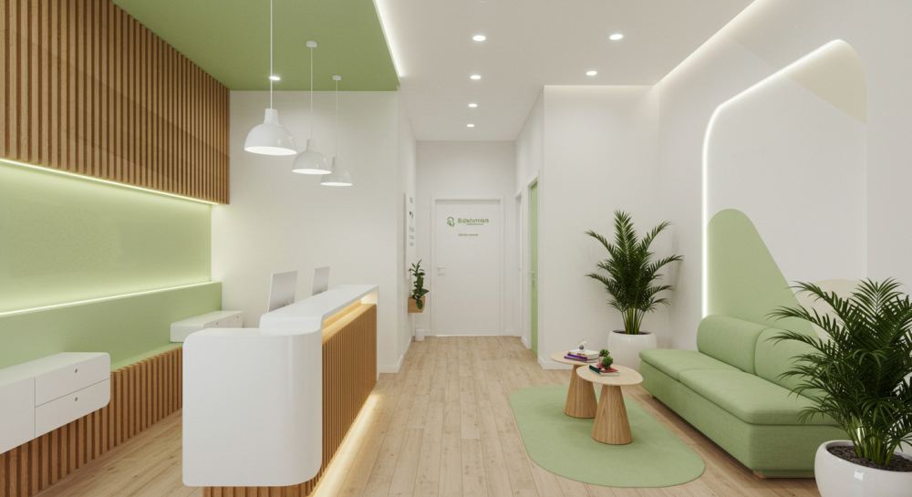 jasa desain interior lobby klinik bandung jakarta cianjur tasikmalaya garut cimahi bekasi bogor depok